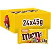 M&M's Peanut Confetti Al Cioccolato Contenenti Arachidi, 24 Bustine Ognuna Da 45G Di Praline Al Cioccolato: Totale 1080G