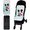 Interbaby Materassino per passeggino, universale, per estate, traspirante, confortevole, 100% cotone, 84 x 34 cm, protezioni per imbracatura | Fodera per passeggino Sport Mickey