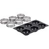 Patisse 72141 Kit tortine Rotonde Demi-Spheres Silicone Nero 33 x 18 x 3 cm 7 unità (S)