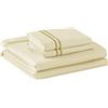 TOYABR Set copripiumino 3 pezzi: 60% cotone e 40% Tencel-2 federe +1 copripiumino traspirante e leggerezza (champagne, 135 x 200 cm, 50 x 75 x 1 cm)
