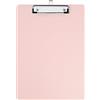 ZMREN A4 Portablocco plastica, Portablocchi in Plastica con Pinza, Con ganci retrattili, per impiegati, studenti, insegnanti (31,5 cm x 22,5 cm) - Rosa chiaro