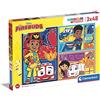 Clementoni Supercolor Disney Firebuds-3X48 (Include 3 48 Pezzi) Bambini 4 Anni, Puzzle Cartoni Animati-Made In Italy, Multicolore, 25283