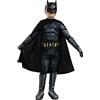 Costume Batman ragazzo deluxe cavaliere oscuro muscolo petto abito bambino