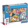 Clementoni- Paw Patrol Supercolor Patrol-30 Pezzi Bambini 3 Anni, Puzzle Cartoni Animati-Made in Italy, Multicolore, 20275