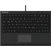 ICY BOX KeySonic Tastiera extra Mini con Touchpad, cavo USB (2 m), tastiera completa, SoftSkin, ACK-3410 (DE)