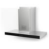 Faber Selezione PRONTA CONSEGNA - Faber Cappa a parete AIR HUB STILO GLASS COMFORT X/V A90 325.0656.897 finitura inox e vetro nero da 90 cm