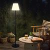 Licmic Lampada da terra solare per esterni, con sensore di luce, dimmerabile RGB e luce bianca calda, senza fili, ricaricabile tramite USB, per interni, regolabile in altezza, per terrazze, giardino.