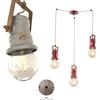 Ferroluce SOSPENSIONE A 3 LUCI URBAN VINTAGE TORTORA C1841(VIT)
