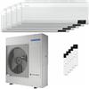 Samsung Condizionatore Samsung Windfree Elite 2023 penta split 9000+9000+12000+12000+12000 BTU inverter A++ wifi unità esterna 10 kW codice prodotto AJ100TXJ5KG/EU/AR09CXCAAWKNEU_2/AR12CXCAAWKNEU_3