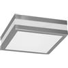 Plafoniera Quadrata in Acciaio Inossidabile 2 basi E27 28x28cm IP54