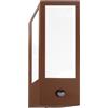 Applique Flute con Sensore Movimento E27 Mattone (Ruggine - Corten)