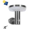Applique da parete Solare con Sensore Movimento IP54 Acciaio Bianco Naturale 4.000K