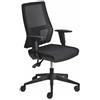 Seditaly Poltrona semi-direzionale Seditaly Unica Back-system tessuto ignifugo nero - braccioli regolabili - UCG0C4SEGB1R1