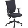 Seditaly Poltrona semi-direzionale Comfort Seditaly tessuto ignifugo nero braccioli regolabili - CMG0C4E0GB833