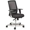 Seditaly Poltrona semi-direzionale Olimpia Syncro Seditaly tessuto ignifugo nero base alluminio - OLG0T18AGB833