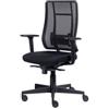 Seditaly Poltrona semi-direzionale Liberty Syncro Seditaly tessuto ignifugo nero LTG0S1TEGB1R1