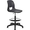 Seditaly Sgabello tecnico Vera 60 con scocca in PP nero Seditaly alto con poggiapiedi regolabile - VRD0F5Q60PP01