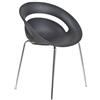 Seditaly Set 2 sedute ospite Seditaly Chloé in PP riciclato e gambe in acciaio cromato nero - COV0F1200PP01