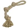 Nobby Rope Toy, corda da gioco doppia in sisal di colore naturale, 60 cm, 600 g, 3 nodi
