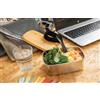 Portapranzo in acciaio con tappo in bamboo e cinghia personalizzato Alpha personalizzate o neutre