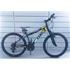 Alpina BICICLETTA ALPINA FLIP MOUNTAIN BIKE MTB 24" ACCIAIO 21V ANTERIORE NERO RAGAZZO