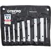 TECPO Set di chiavi a bussola, 6 x 7 - 20 x 22 mm, 8 pezzi