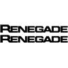 4R Quattroerre.it 17130 Adesivi Jeep Renegade Scritta per Maniglia Portiera, 10 cm, Nero, 2 Pezzi