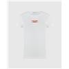Calvin Klein T-Shirt Stripe Logo Bianco Donna