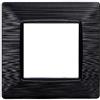ETTROIT Placca compatibile Vimar Plana 2 moduli plastica colore nero satinato Ettroit EV85214