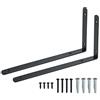 Sayayo Staffe per Mensole Pesanti 30CM, Staffe a L Nero Staffe per Mensole in Acciaio Inox Squadrette Angolari, 4MM di Spessore , 2 pezzi, Staffe da parete