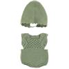 Miniland Vestiti per bambole, 38 cm, pagliaccetti e cofano lavorati a maglia - ECO, Made in Spain, qualità, gioco di ruolo, educativo