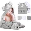 momcozy Set Asciugamani Bambini con Cappuccio 8 Pezzi Accappatoio Neonato