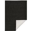 Hanse Home Bougari Miami - Tappeto reversibile a trama piatta, 80 x 350 cm, 100% polipropilene, facile da pulire, resistente ai raggi UV e all'umidità, adatto per riscaldamento a pavimento, colore: Nero/Crema