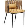 Kare Design Sedia Cheerio con Braccioli, Giallo Curry, 75X55X52 cm, Altezza di Seduta 48 cm, Sala da Pranzo, Sedia Singola