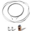 cyclingcolors cavo acceleratore universale moto ciclomotore con guaina serracavo compatibile con carburatore Dell'orto, Bianco
