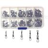 NUZAMAS 100 Pezzi Misto Canna Girevole con Safety Snap Connector Attrezzatura da Pesca # 14, # 12, # 10, # 8, # 6 Rock Kayak Boat Fishing