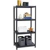 EYEPOWER shelfr Scaffale Metallo Nero Design Stile Industriale - 61x41x130 Libreria Moderna a 4 Livelli - Scaffale Verticale a Colonna Mobile Studio Arredamento Mobili Ufficio Moderni Mobile Divisorio Ambienti