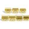 AUDOC Lame per tagliacapelli in Ceramica 10/30/40/7FC/5FC/4FC/3FC, compatibili con Le Serie Heiniger/Andis/Oster A5/Wahl KM10, Confezione da 7 Pezzi Color Oro