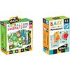 Headu-Gli Animali Sagomati Gioco, Multicolore & Baby Flashcards Montessori Gioco Educativo, Multicolore, It21666