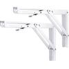 YUMORE Staffe Pieghevoli per Mensole 300mm,YUMORE Reggimensola Pieghevole Bianco Supporti per Mensole Pesanti Tavolo da Parete Salvaspazio fai-da-te Staffe Triangolari, Carico Massimo 150kg, [2 Pezzi]