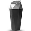 CGEAMDY Mini Cestino per Auto Portabicchieri, Plastica Bidone Della Spazzatura con Coperchio, Piccolo Contenitore di Rifiuti del Veicolo a Prova di Perdite, Pattumiera per Ufficio Casa (Argento)