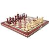 Chess and games shop Muba Negozio di scacchi e giochi Muba - Bellissimo set di scacchi in legno con scacchiera in legno e pezzi di scacchi fatti a mano. Prodotto idea regalo, 32 cm, rosso
