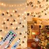 Jonurphy Luci per Foto 10M 100 LED con 50 Mollette, Catena Luminosa USB con Telecomando, Lucine Decorative per Camera, Matrimonio, Compleanno, Natale