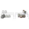 simplywire - Organizer per armadietti da cucina - Confezione da 2 ripiani - Bianco