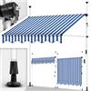 tillvex Tenda da Sole a Bracci con Manovella 150cm | Protezione per Il Balcone, Regolabile, Senza Forare, a Manovella | Tenda resistente per Esterno ai raggi UV e regolabile in Altezza