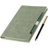 Holderzwu Taccuino classico in pelle, ricaricabile, con pagine a righe, diario personale, regalo, diario A5, con tasche/portapenne, carta da 100 Gsm, 160 pagine (verde)