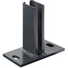 Alberts 686987 Staffa portapalo per pali per recinzione per griglie a barra doppia | da avvitare | zincata a fuoco, rivestita in plastica antracite RAL 7016 | piastra 150 x 80 mm | per pali 60 x 40 mm