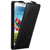 Cadorabo Custodia per Samsung Galaxy S4 in NERO DI NOTTE - Protezione in Stile Flip con Chiusura Magnetica - Case Cover Wallet Book Etui
