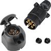 SPARKMOTO Spina Rimorchio 7 Poli E Presa Rimorchio 7 Poli, 12V Spina E Presa Rimorchio 7 Poli Impermeabile Connettori Rimorchio, Spina 7 Poli Rimorchio Presa 7 Poli per Rimorchio Camion Caravan RV