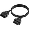 YACSEJAO Cavo di prolunga OBD2 a 16 pin OBD II maschio a femmina, adattatore per diagnostica auto per OBD2 OBD Scan Tool Scanner OBD2 veicoli, 1,5 m